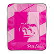 Pixsona Pittsburg State Gorillas Pink Motion Pixel Fleece Blanket