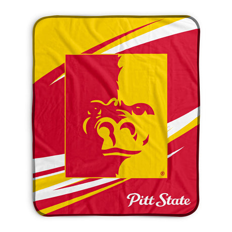 Pixsona Pittsburg State Gorillas Velocity Pixel Fleece Blanket