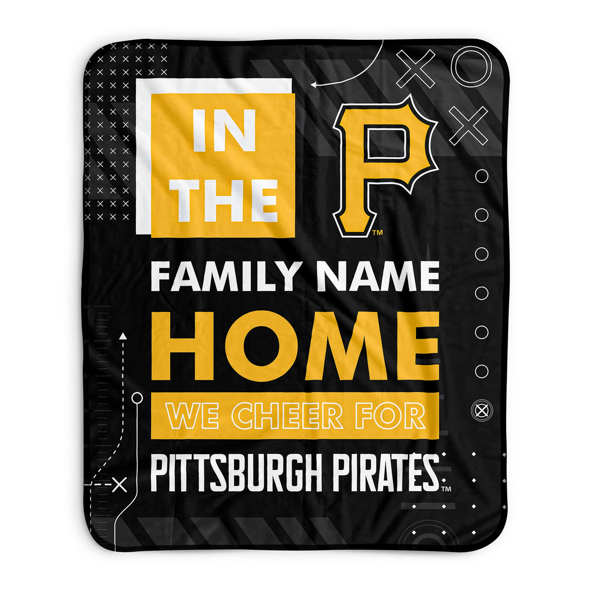 Pixsona Pittsburgh Pirates Cheer Pixel Fleece Blanket | Personalized | Custom