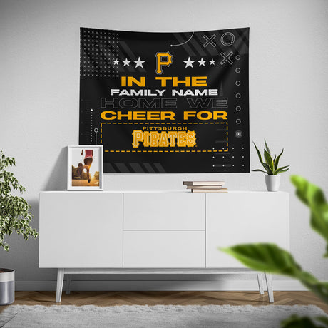 Pixsona Pittsburgh Pirates Cheer Tapestry | Personalized | Custom
