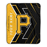 Pixsona Pittsburgh Pirates Glow Pixel Fleece Blanket | Personalized | Custom