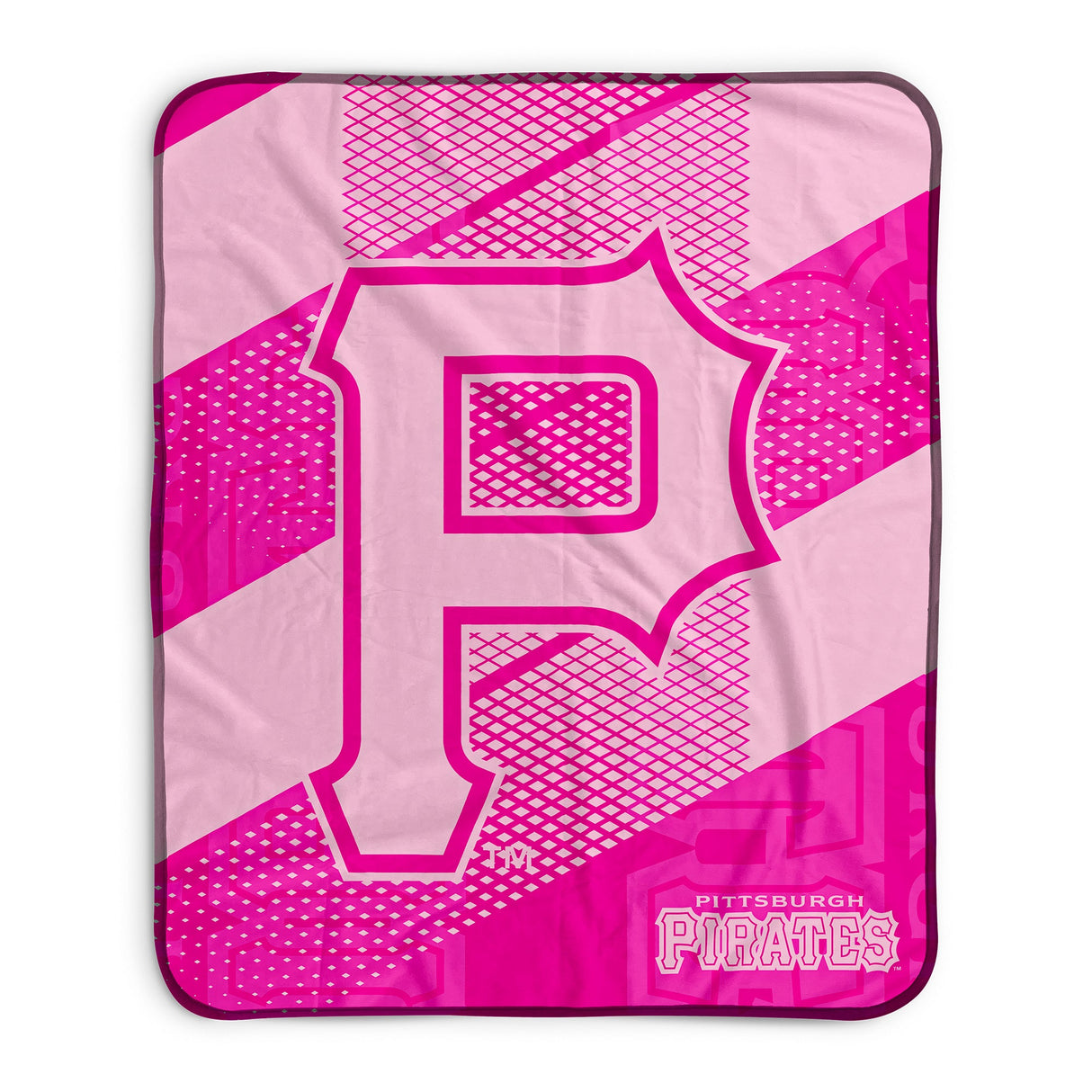 Pixsona Pittsburgh Pirates Pink Motion Pixel Fleece Blanket