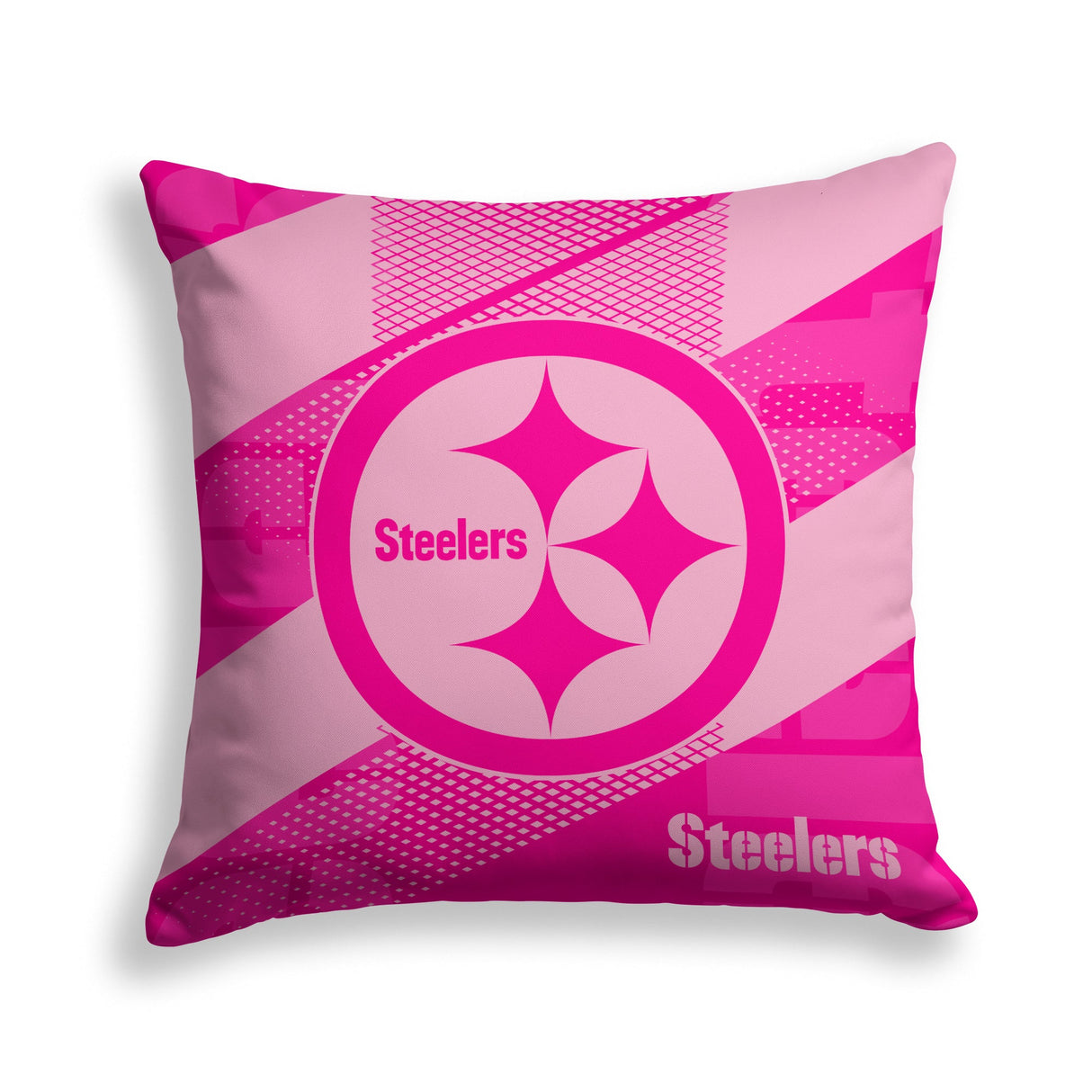 Pixsona Pittsburgh Steelers Pink Motion Throw Pillow