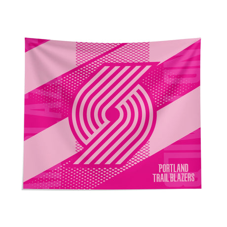 Pixsona Portland Trail Blazers Pink Motion Tapestry