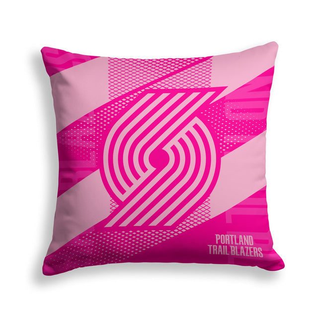 Pixsona Portland Trail Blazers Pink Motion Throw Pillow