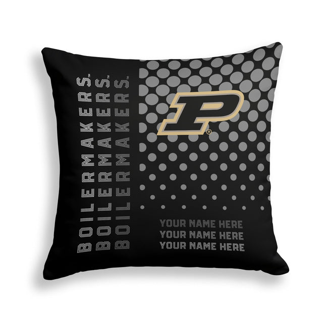 Pixsona Purdue Boilermakers Halftone Throw Pillow | Personalized | Custom