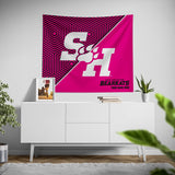 Pixsona Sam Houston Bearkats Pink Implosion Tapestry | Personalized | Custom