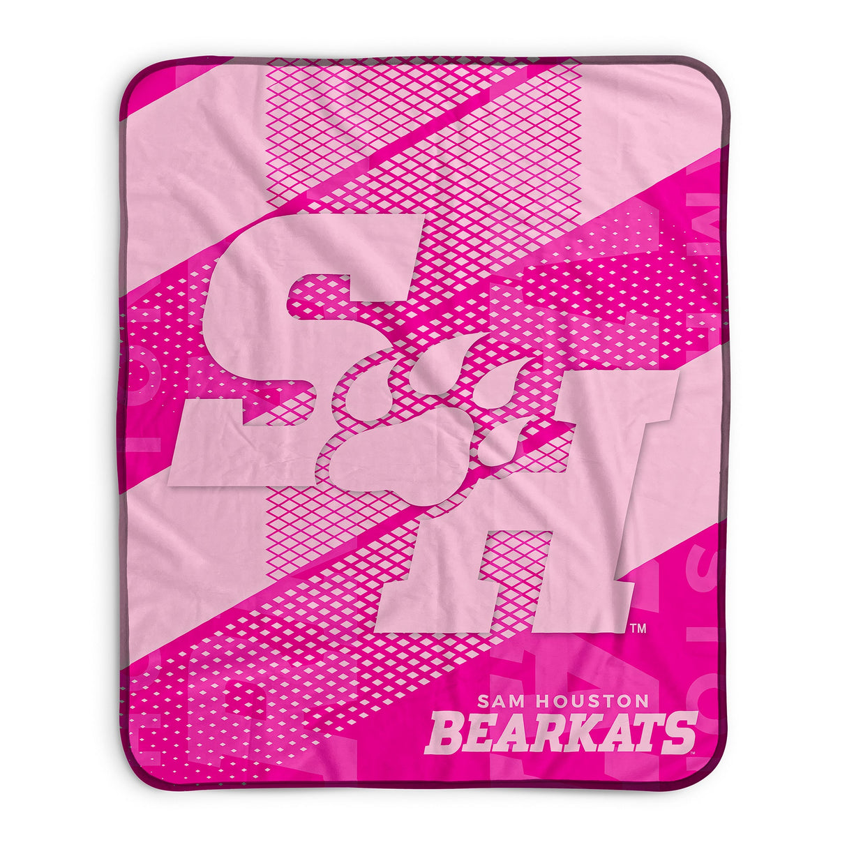 Pixsona Sam Houston State Bearkats Pink Motion Pixel Fleece Blanket