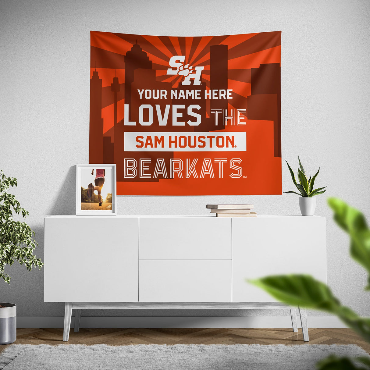 Pixsona Sam Houston State Bearkats Skyline Tapestry | Personalized | Custom