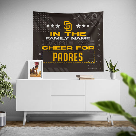 Pixsona San Diego Padres Cheer Tapestry | Personalized | Custom