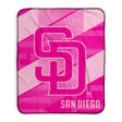 Pixsona San Diego Padres Pink Motion Pixel Fleece Blanket