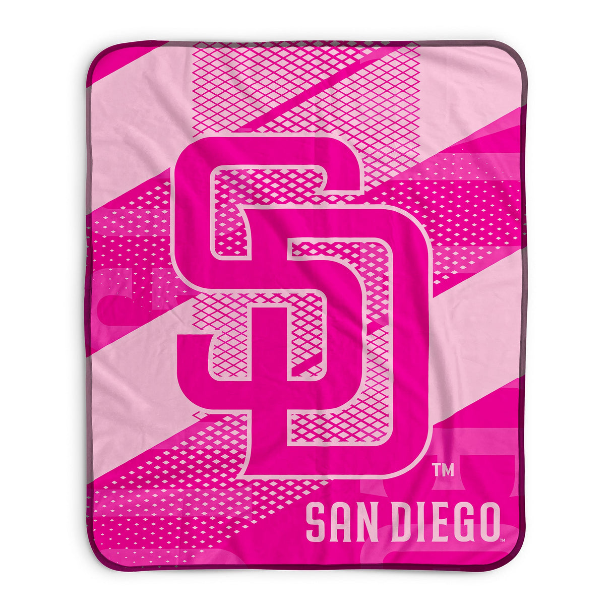 Pixsona San Diego Padres Pink Motion Pixel Fleece Blanket