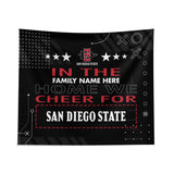 Pixsona San Diego State Aztecs Cheer Tapestry | Personalized | Custom