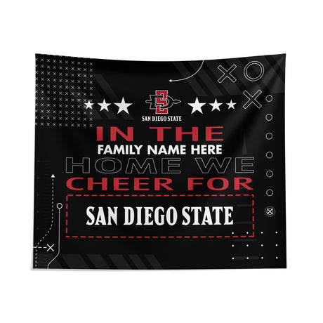 Pixsona San Diego State Aztecs Cheer Tapestry | Personalized | Custom