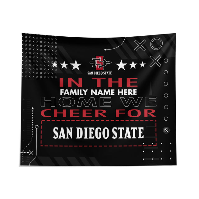 Pixsona San Diego State Aztecs Cheer Tapestry | Personalized | Custom