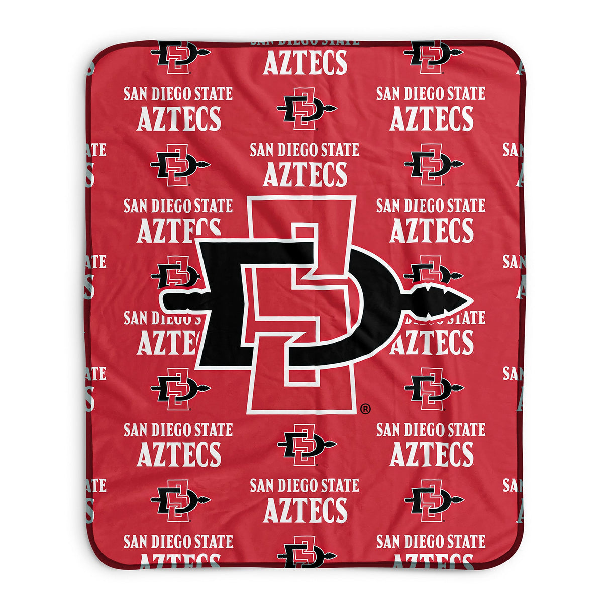 Pixsona San Diego State Aztecs Repeat Pixel Fleece Blanket