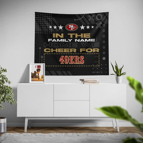Pixsona San Francisco 49ers Cheer Tapestry | Personalized | Custom