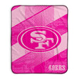 Pixsona San Francisco 49ers Pink Motion Pixel Fleece Blanket