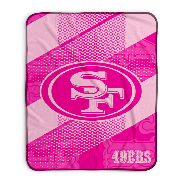 Pixsona San Francisco 49ers Pink Motion Pixel Fleece Blanket