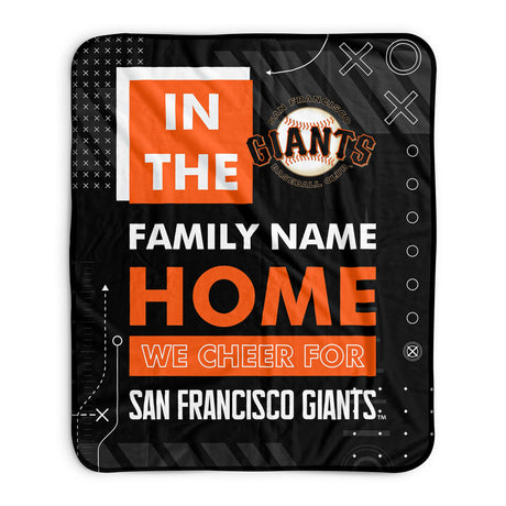Pixsona San Francisco Giants Cheer Pixel Fleece Blanket | Personalized | Custom