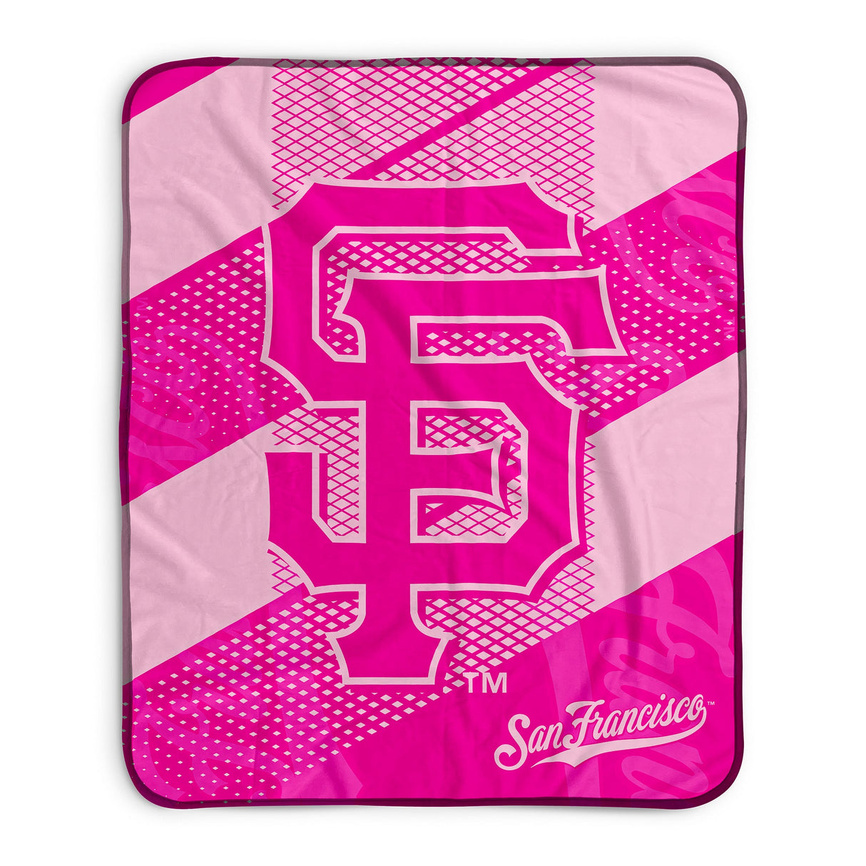 Pixsona San Francisco Giants Pink Motion Pixel Fleece Blanket