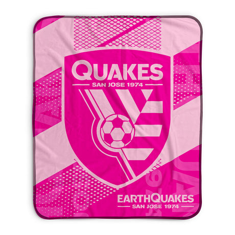 Pixsona San Jose Earthquakes Pink Motion Pixel Fleece Blanket