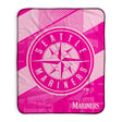 Pixsona Seattle Mariners Pink Motion Pixel Fleece Blanket