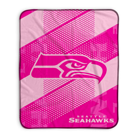 Pixsona Seattle Seahawks Pink Motion Pixel Fleece Blanket