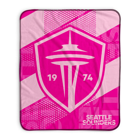 Pixsona Seattle Sounders Pink Motion Pixel Fleece Blanket