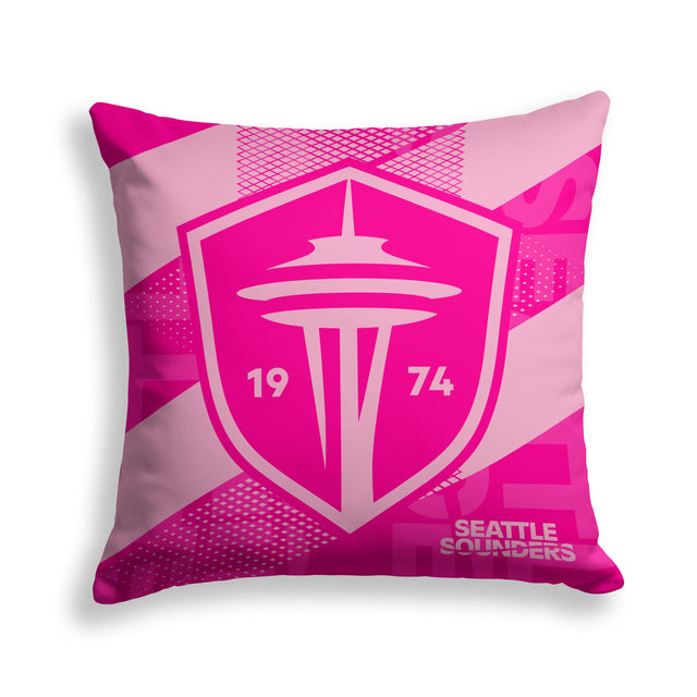 Pixsona Seattle Sounders Pink Motion Throw Pillow