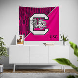 Pixsona South Carolina Gamecocks Pink Implosion Tapestry | Personalized | Custom