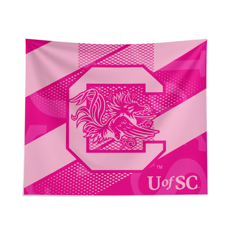 Pixsona South Carolina Gamecocks Pink Motion Tapestry