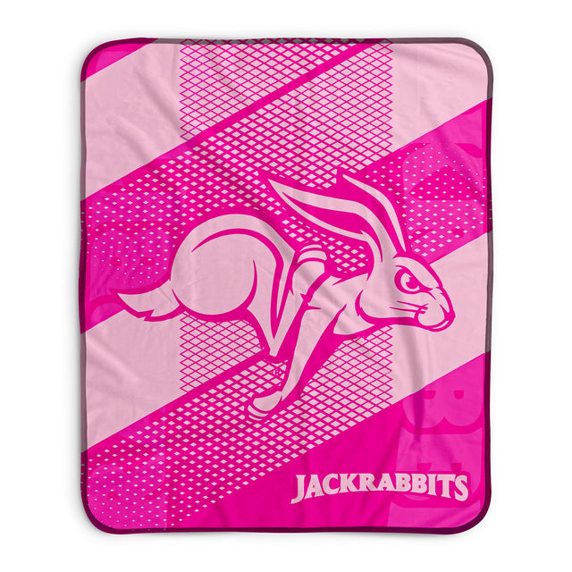 Pixsona South Dakota State Jackrabbits Pink Motion Pixel Fleece Blanket