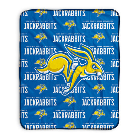 Pixsona South Dakota State Jackrabbits Repeat Pixel Fleece Blanket