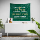 Pixsona South Florida Bulls Cheer Tapestry | Personalized | Custom