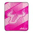 Pixsona South Florida Bulls Pink Motion Pixel Fleece Blanket