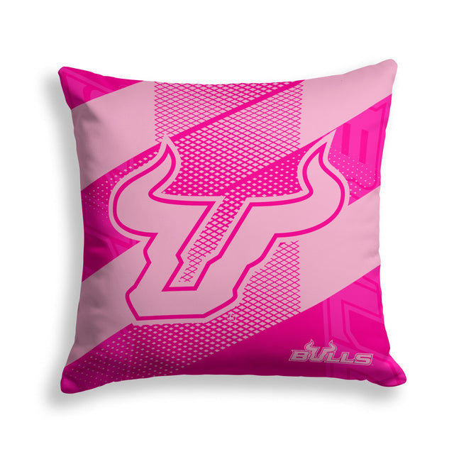 Pixsona South Florida Bulls Pink Motion Throw Pillow