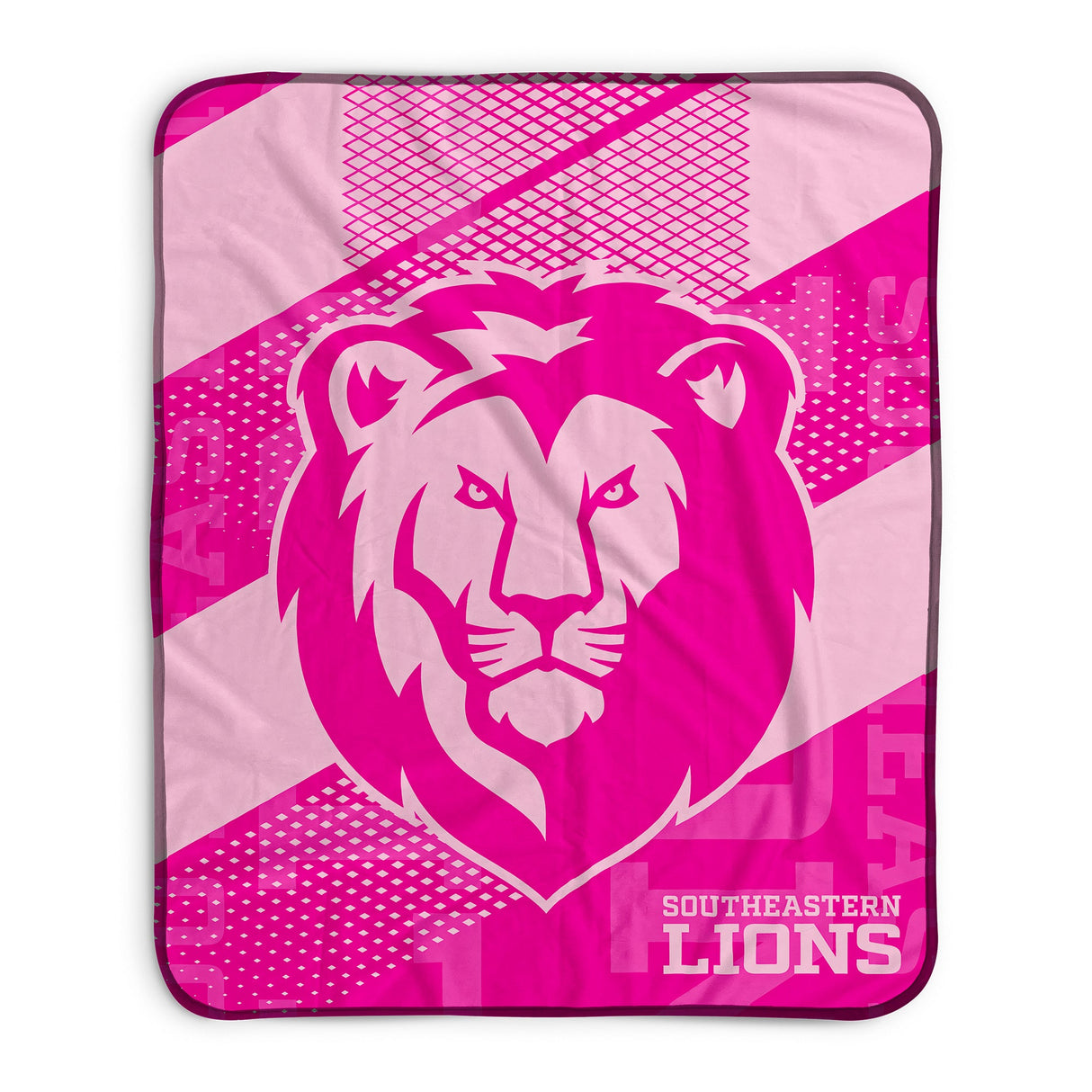 Pixsona Southeastern Louisiana Lions Pink Motion Pixel Fleece Blanket