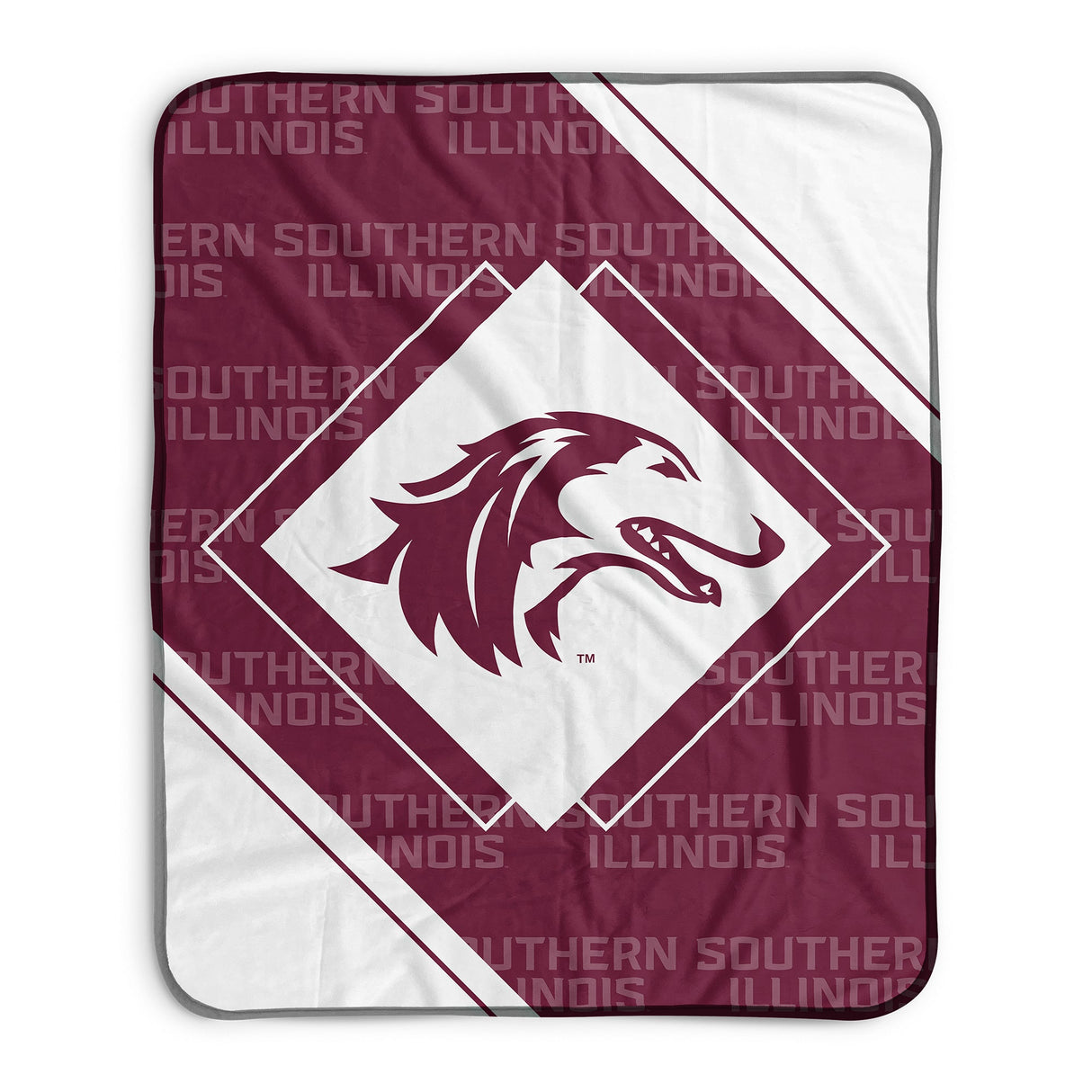 Pixsona Southern Illinois Salukis Boxed Pixel Fleece Blanket