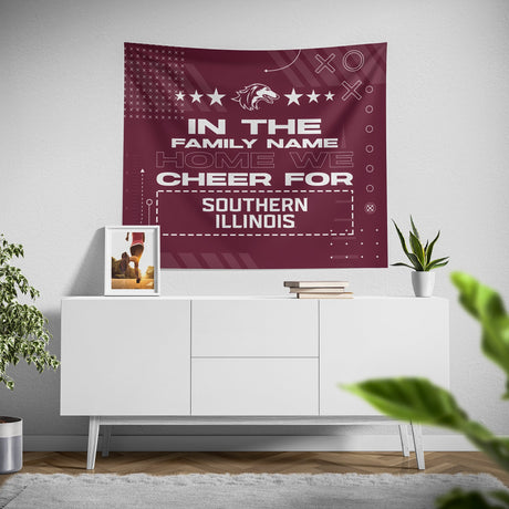 Pixsona Southern Illinois Salukis Cheer Tapestry | Personalized | Custom