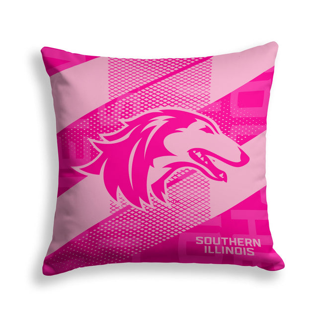 Pixsona Southern Illinois Salukis Pink Motion Throw Pillow