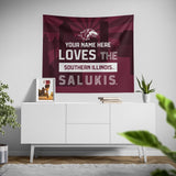 Pixsona Southern Illinois Salukis Skyline Tapestry | Personalized | Custom