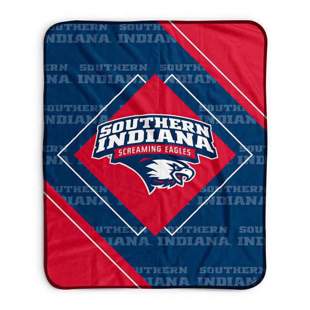 Pixsona Southern Indiana Screaming Eagles Boxed Pixel Fleece Blanket