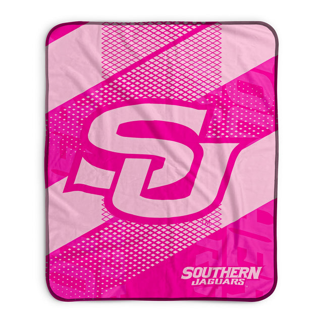 Pixsona Southern Jaguars Pink Motion Pixel Fleece Blanket