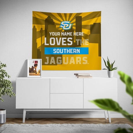 Pixsona Southern Jaguars Skyline Tapestry | Personalized | Custom