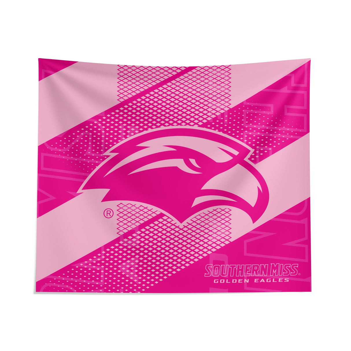 Pixsona Southern Miss Golden Eagles Pink Motion Tapestry