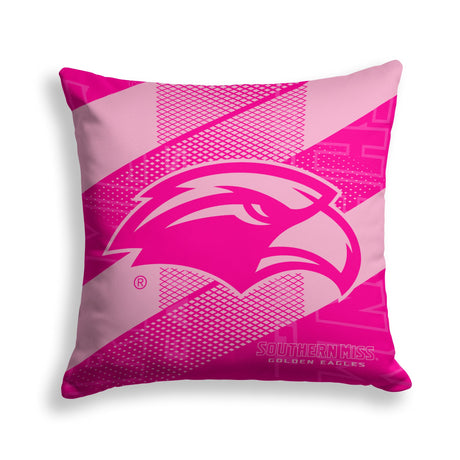 Pixsona Southern Miss Golden Eagles Pink Motion Throw Pillow