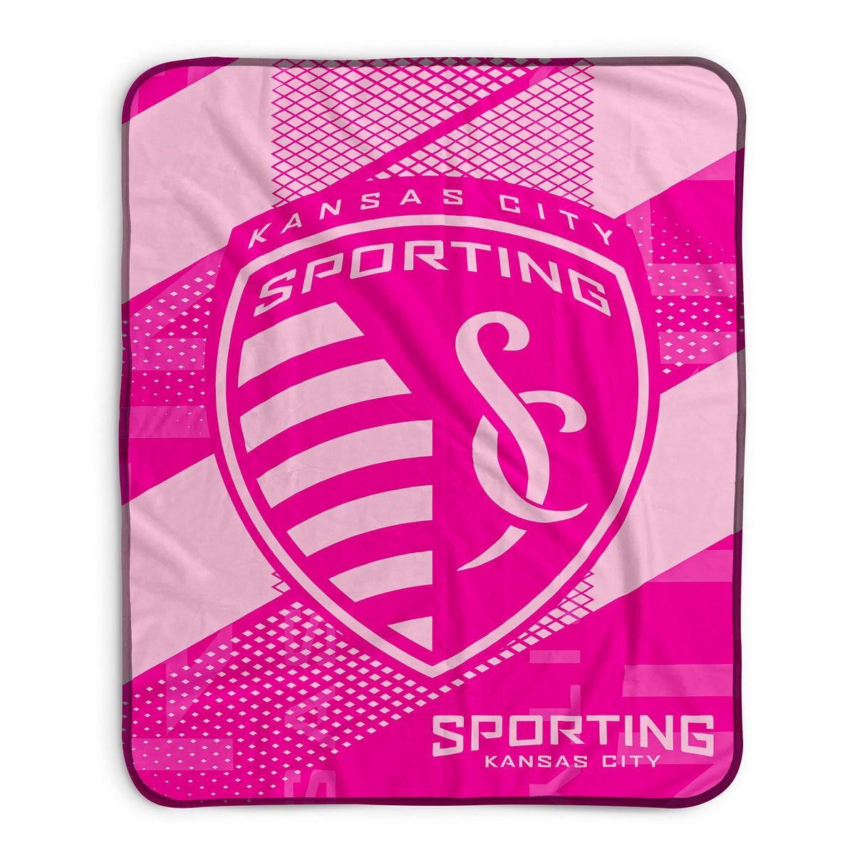 Pixsona Sporting Kansas City Pink Motion Pixel Fleece Blanket