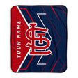 Pixsona St. Louis Cardinals Glow Pixel Fleece Blanket | Personalized | Custom