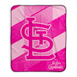 Pixsona St. Louis Cardinals Pink Motion Pixel Fleece Blanket